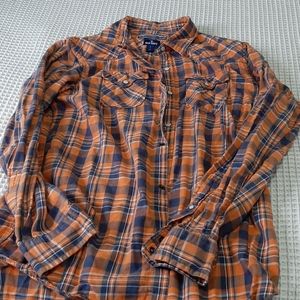 Western style long sleeve button down.